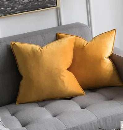 Housse de coussin en velours de luxe européen