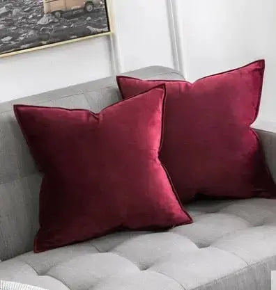 Housse de coussin en velours de luxe européen