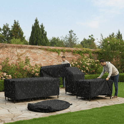 Housse imperméable pour mobilier de jardin avec protection contre les intempéries – polyvalente pour usage extérieur