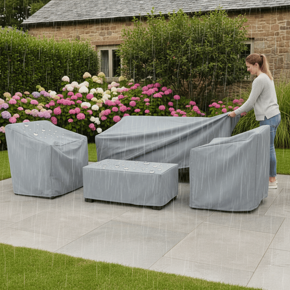 Housse imperméable pour mobilier de jardin avec protection contre les intempéries – polyvalente pour usage extérieur