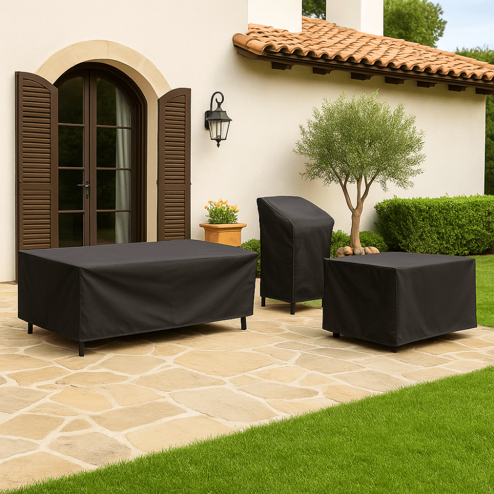 Housse imperméable pour mobilier de jardin avec protection contre les intempéries – polyvalente pour usage extérieur