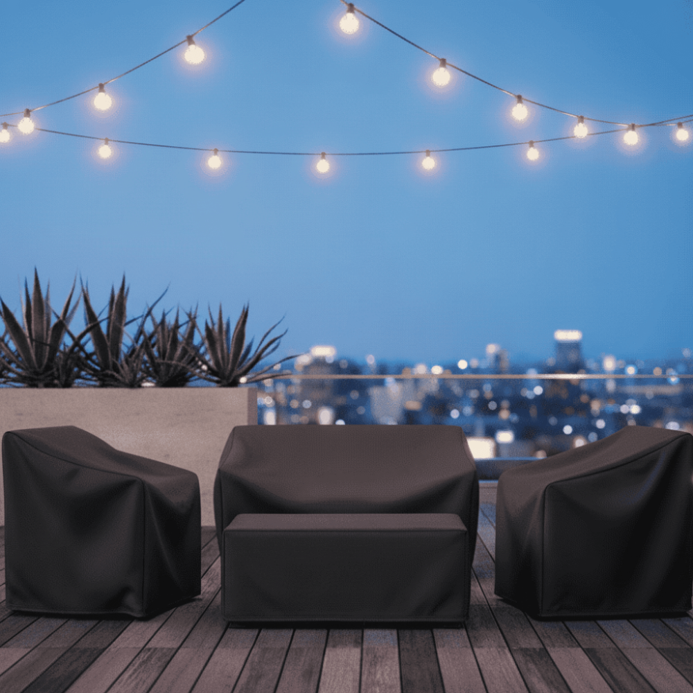 Housse imperméable pour mobilier de jardin avec protection contre les intempéries – polyvalente pour usage extérieur