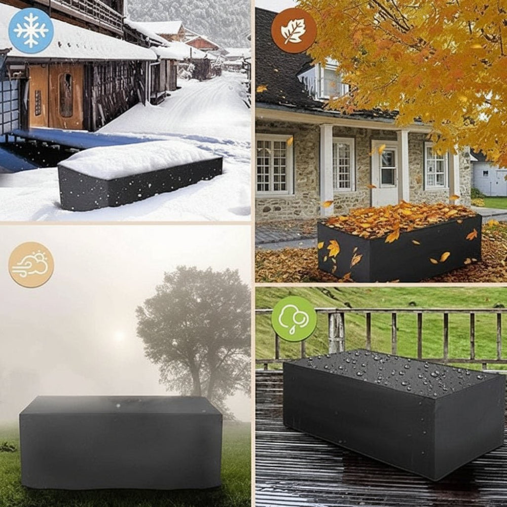 Housse imperméable pour mobilier de jardin avec protection contre les intempéries – polyvalente pour usage extérieur