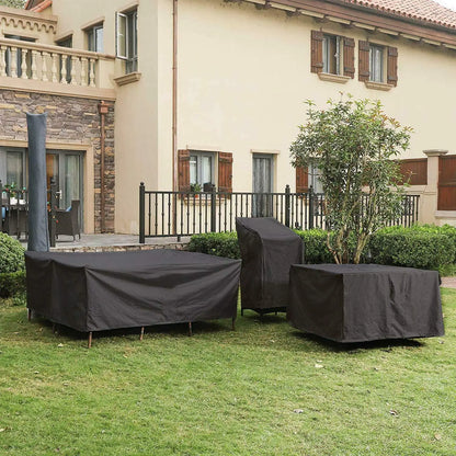 Housse imperméable pour mobilier de jardin en polyester noir