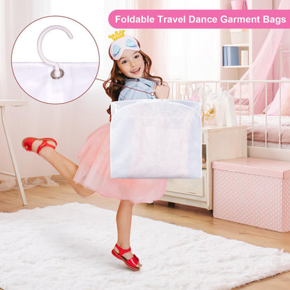 Housses à vêtements de danse unisexe pliables avec poches zippées - lot de 5
