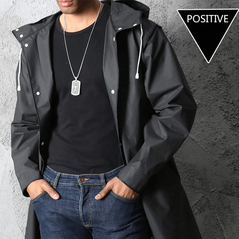 Imperméable long noir élégant