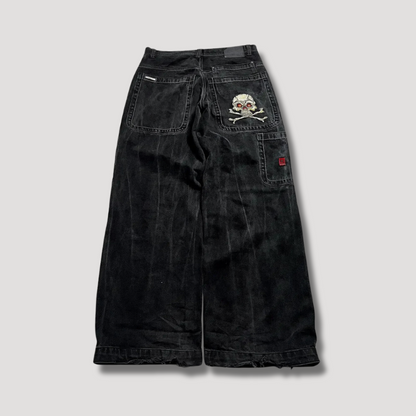 Jean baggy noir taille haute – Raven