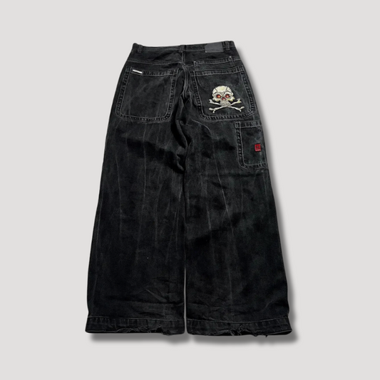 Jean baggy noir taille haute – Raven