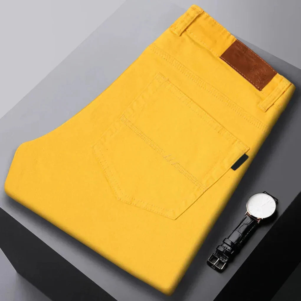 Jean en denim stretch à jambe fuselée pour homme