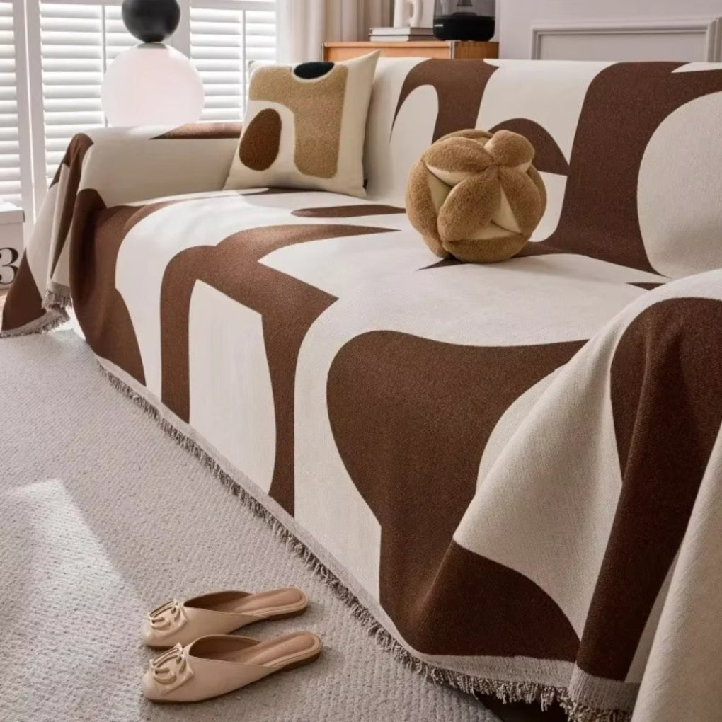 Jeté de canapé à motif géométrique moderne