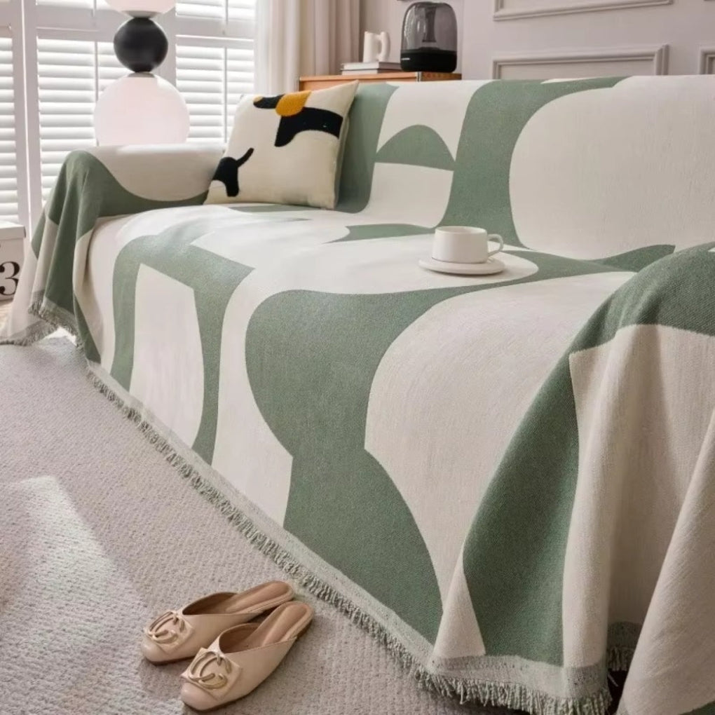 Jeté de canapé à motif géométrique moderne