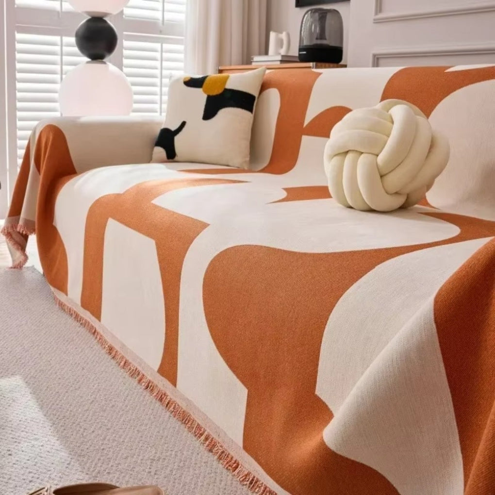 Jeté de canapé à motif géométrique moderne