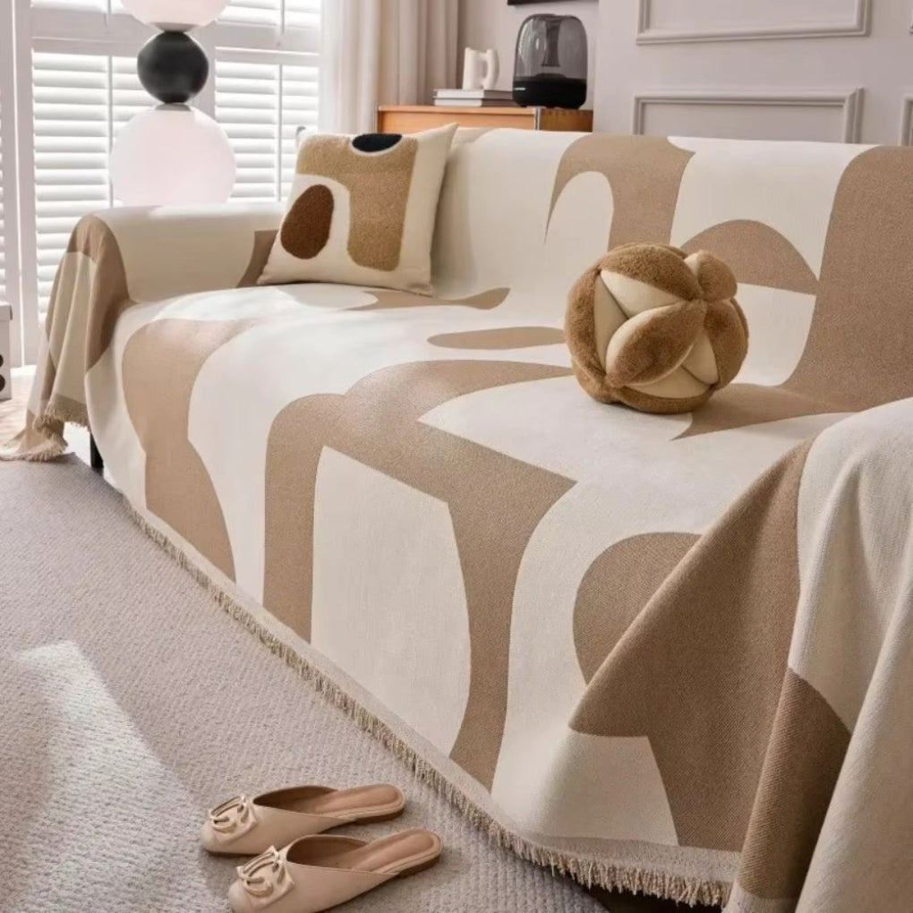 Jeté de canapé à motif géométrique moderne