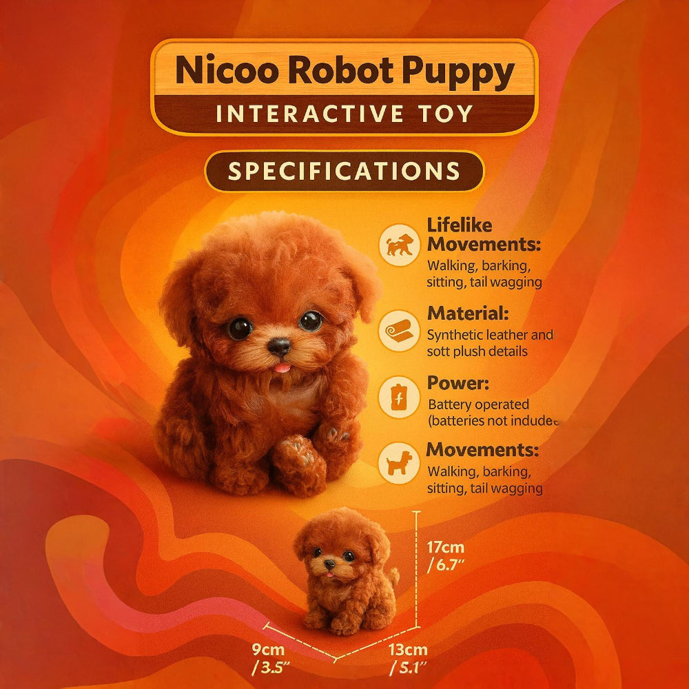 Jouet chiot robot interactif et réaliste pour enfants