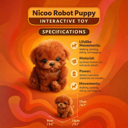 Jouet chiot robot interactif et réaliste pour enfants
