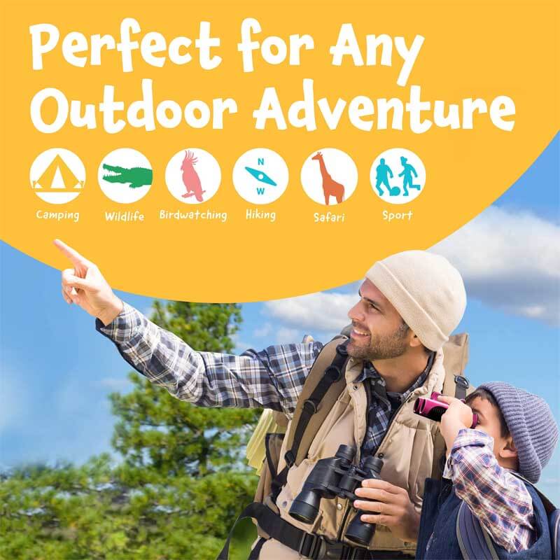 Jumelles 8x21 pour enfants pour l’aventure en plein air