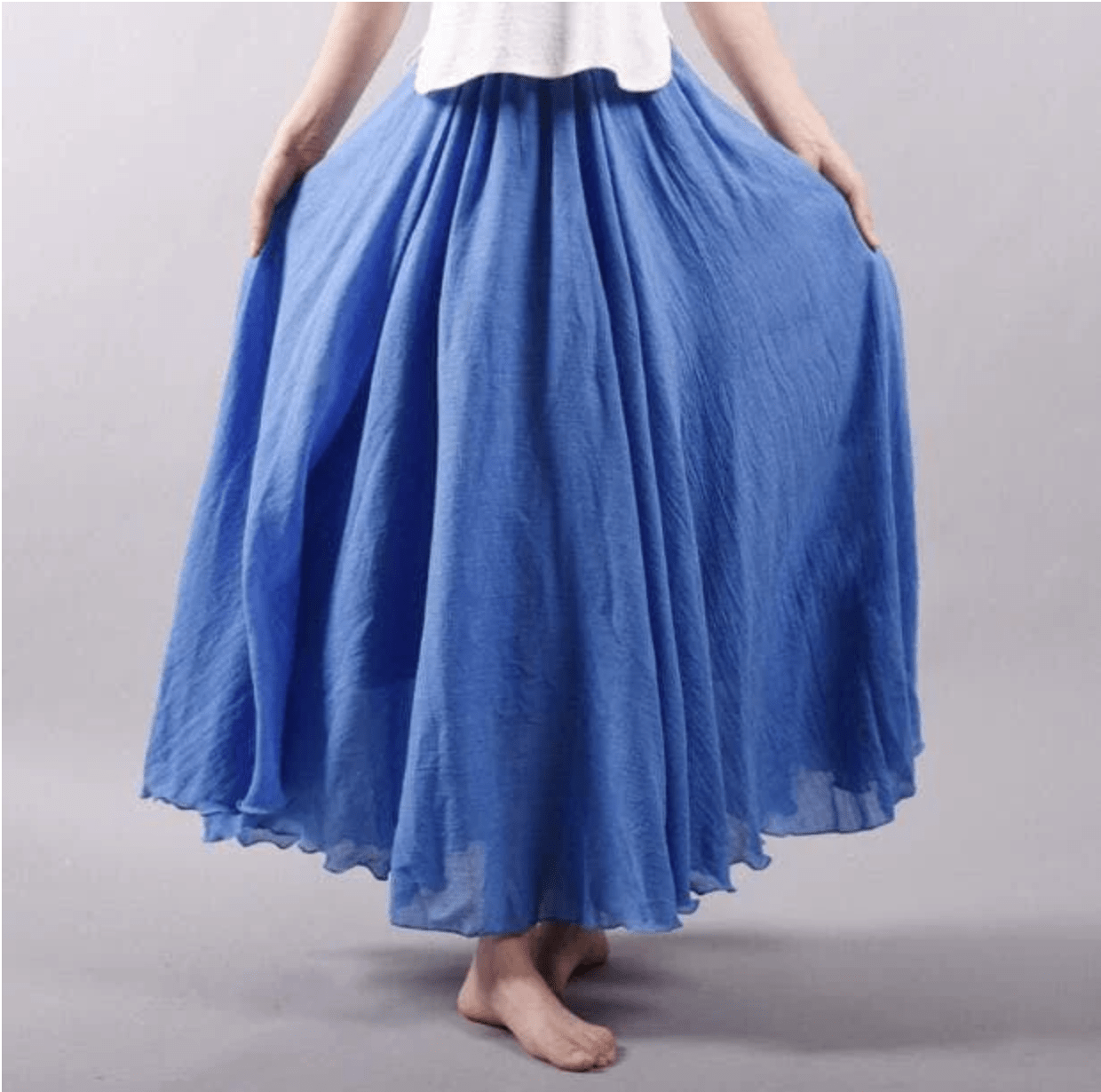 Jupe maxi en lin bohème