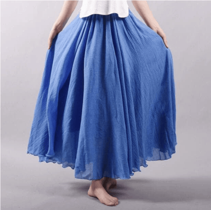 Jupe maxi en lin bohème