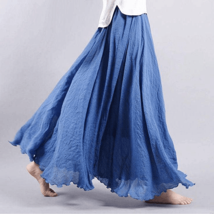 Jupe maxi en lin bohème
