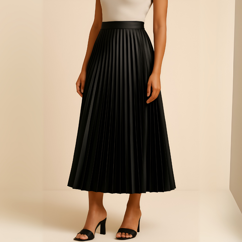 Jupe midi plissée élégante femme