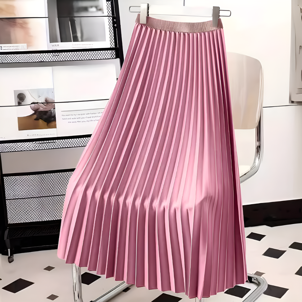 Jupe midi plissée élégante femme