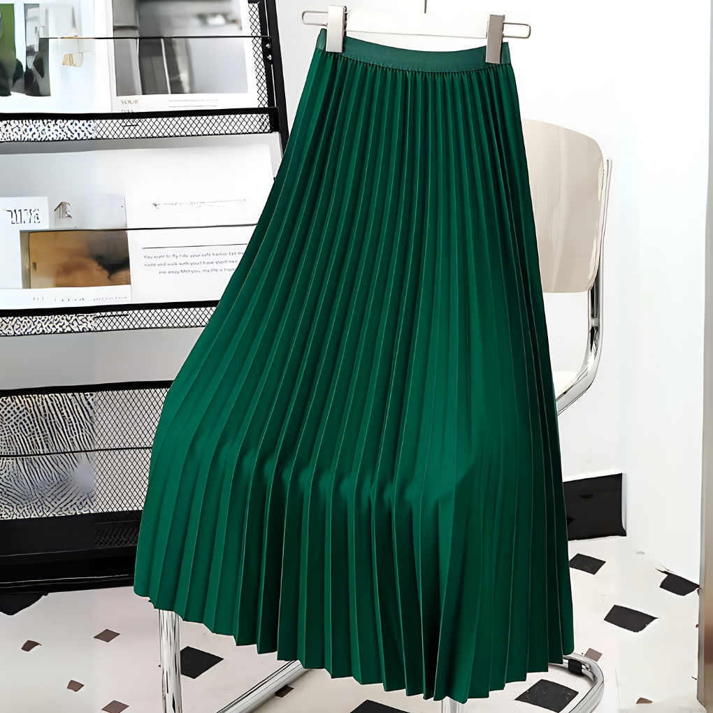 Jupe midi plissée élégante femme