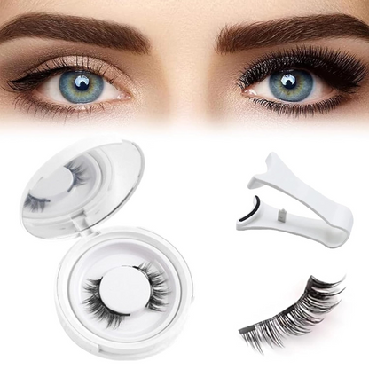 Kit de faux cils magnétiques réutilisables sans colle, avec pince, noir