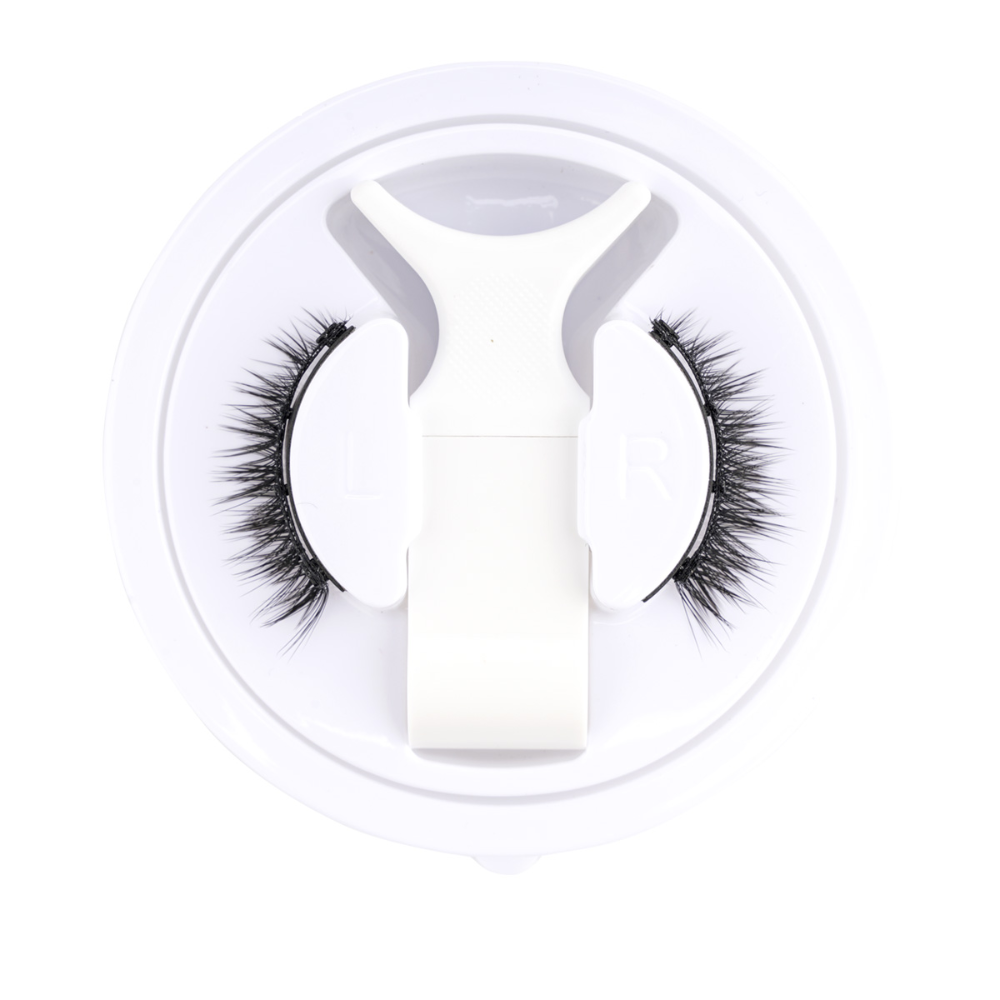 Kit de faux cils magnétiques réutilisables sans colle, avec pince, noir