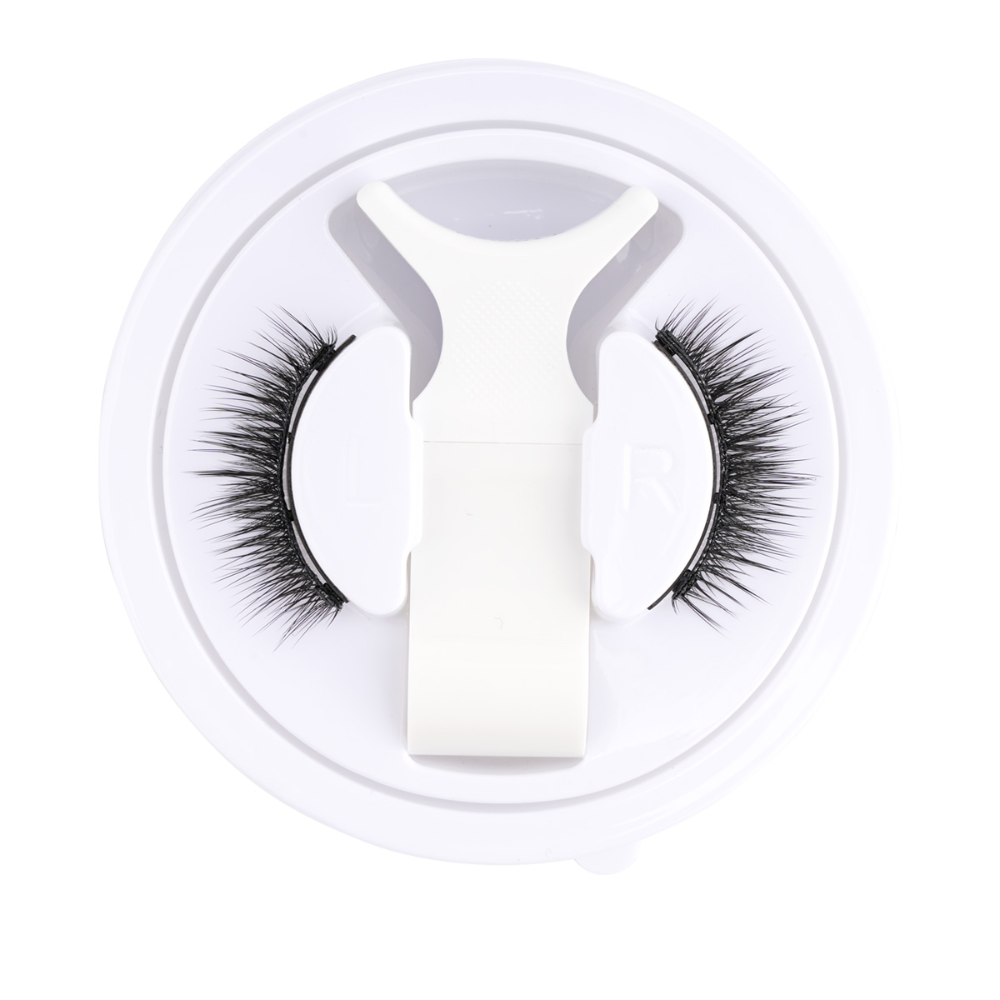 Kit de faux cils magnétiques réutilisables sans colle, avec pince, noir