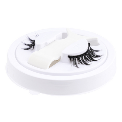 Kit de faux cils magnétiques réutilisables sans colle, avec pince, noir