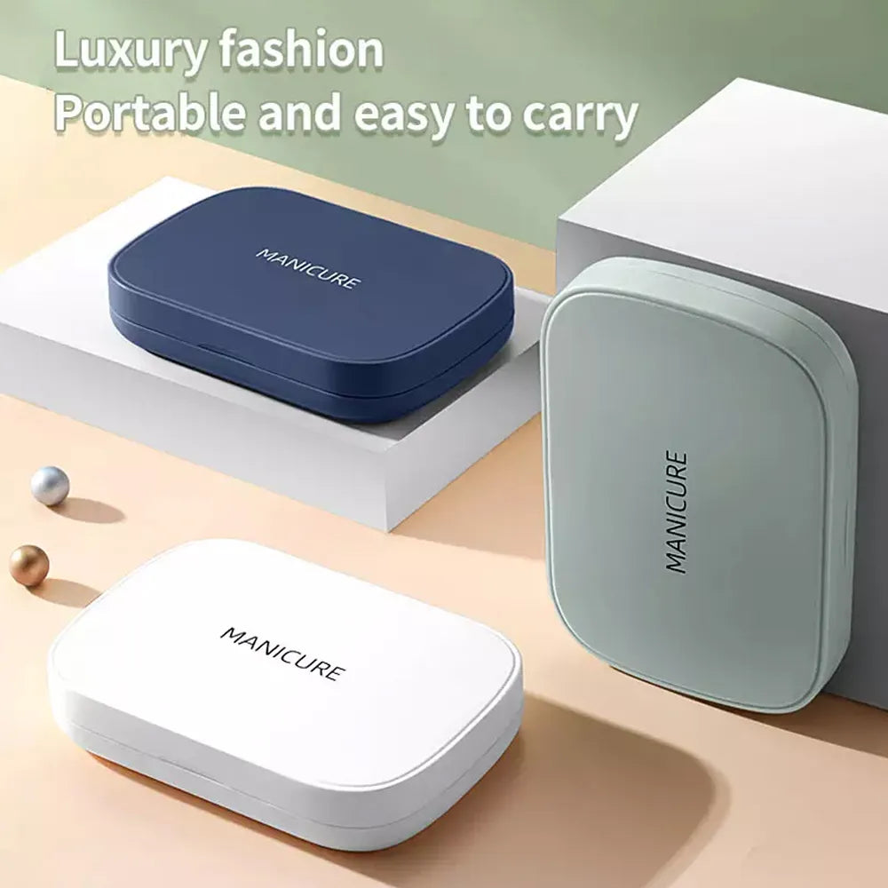Kit de manucure et pédicure professionnel en acier inoxydable | Portable et multifonction | Boîte de rangement luxueuse
