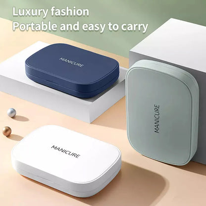 Kit de manucure et pédicure professionnel en acier inoxydable | Portable et multifonction | Boîte de rangement luxueuse