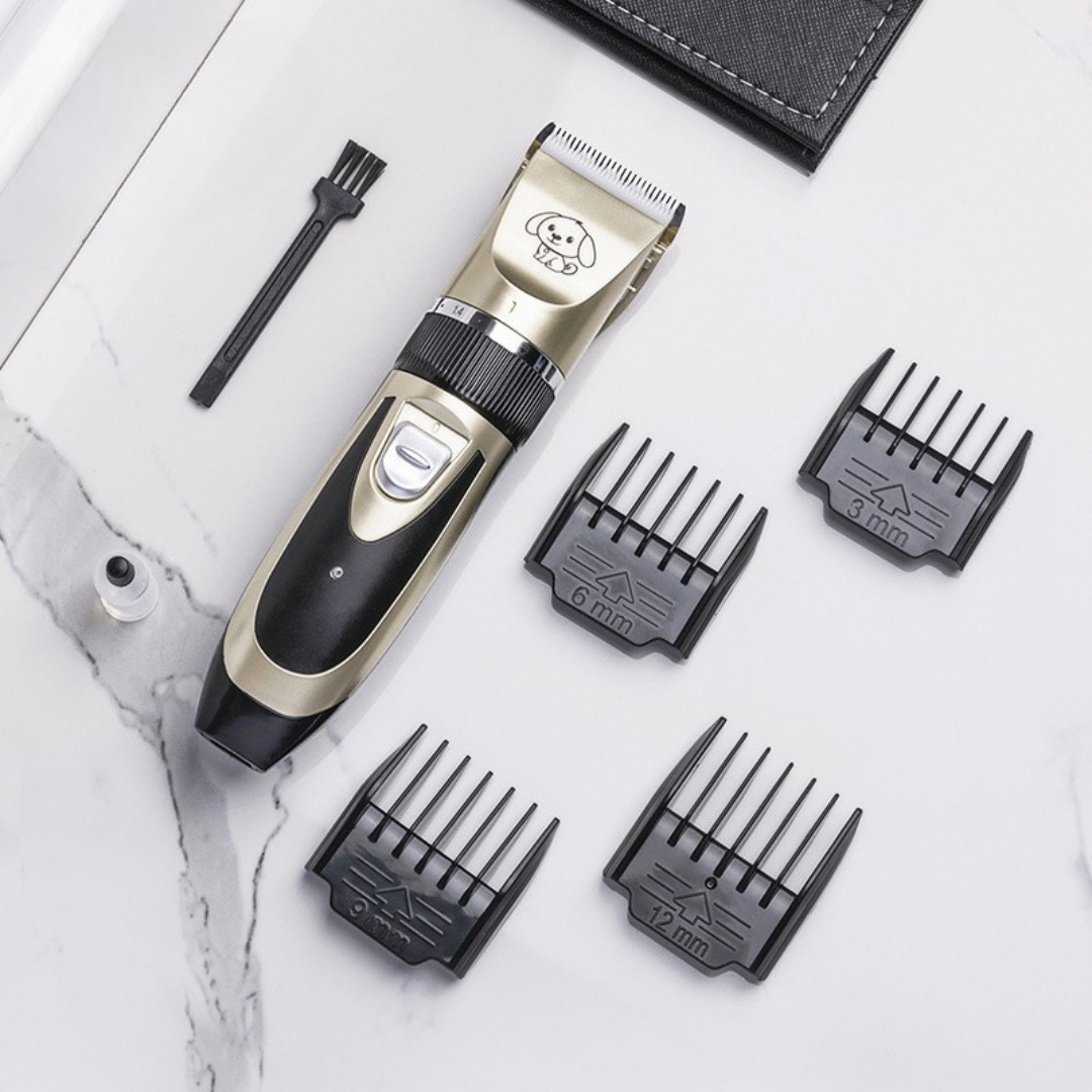 Kit tondeuse de toilettage pour chien silencieuse avec peignes réglables