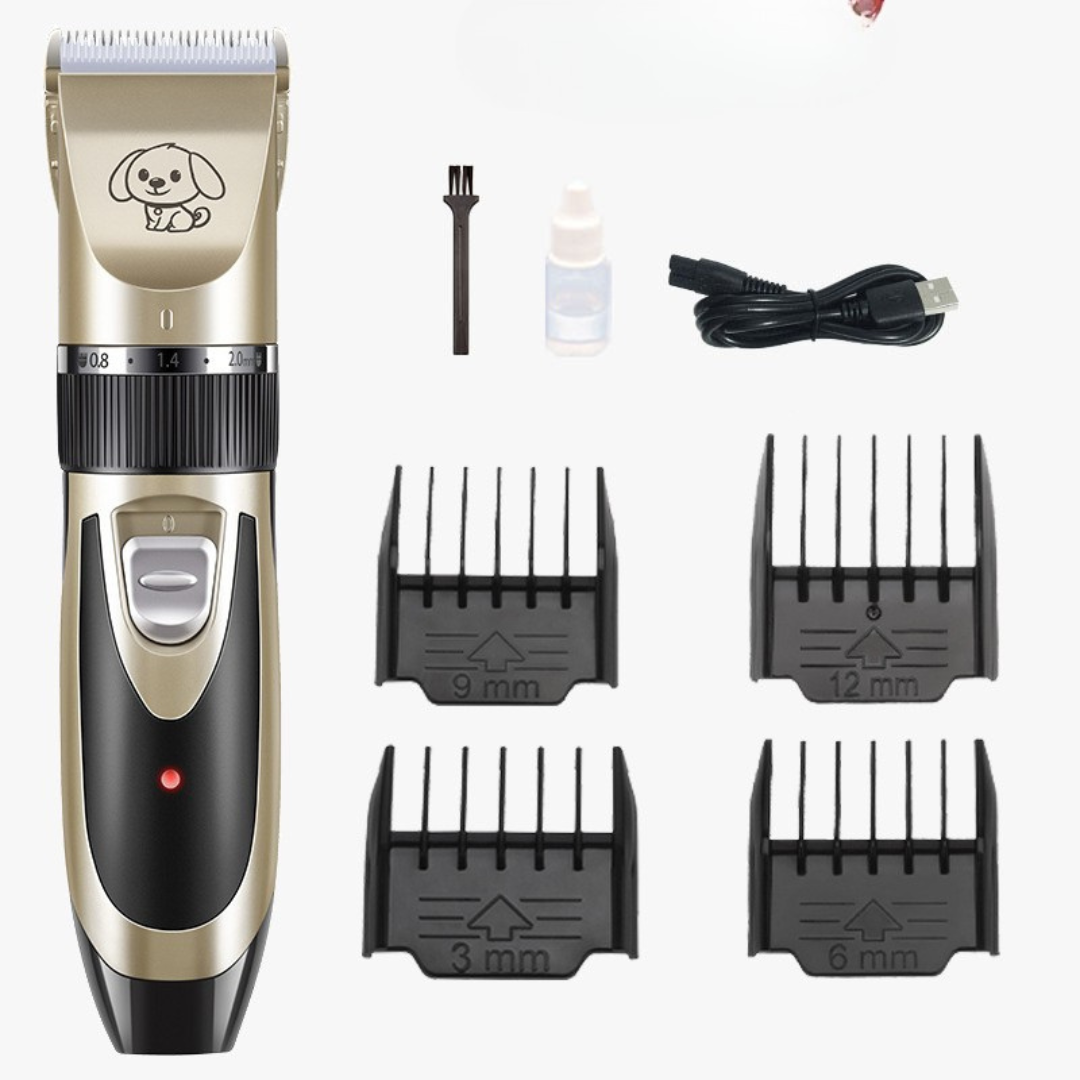Kit tondeuse de toilettage pour chien silencieuse avec peignes réglables