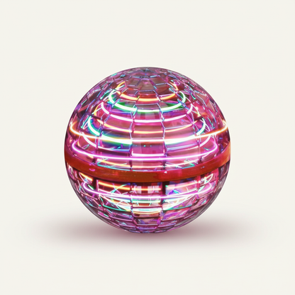 L’originale Flying Orb Ball | spinner volant aérodynamique avec effets LED | rotation à 360° et fonction boomerang | boîtier antichoc et charge rapide USB