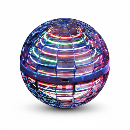 L’originale Flying Orb Ball | spinner volant aérodynamique avec effets LED | rotation à 360° et fonction boomerang | boîtier antichoc et charge rapide USB