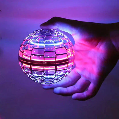 L’originale Flying Orb Ball | spinner volant aérodynamique avec effets LED | rotation à 360° et fonction boomerang | boîtier antichoc et charge rapide USB