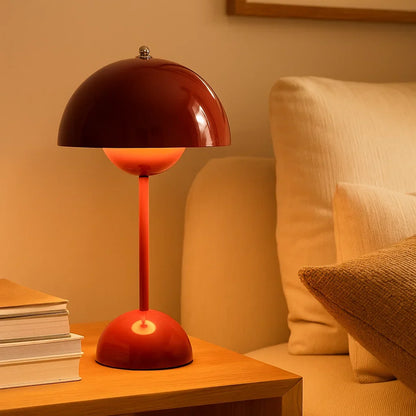 Lampe champignon LED scandinave sans fil et à intensité réglable