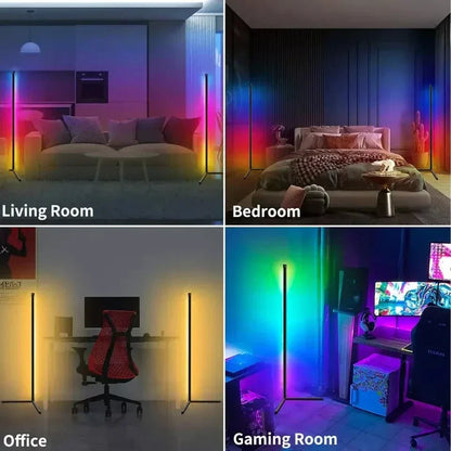 Lampe d’angle RGB avec télécommande - éclairage moderne