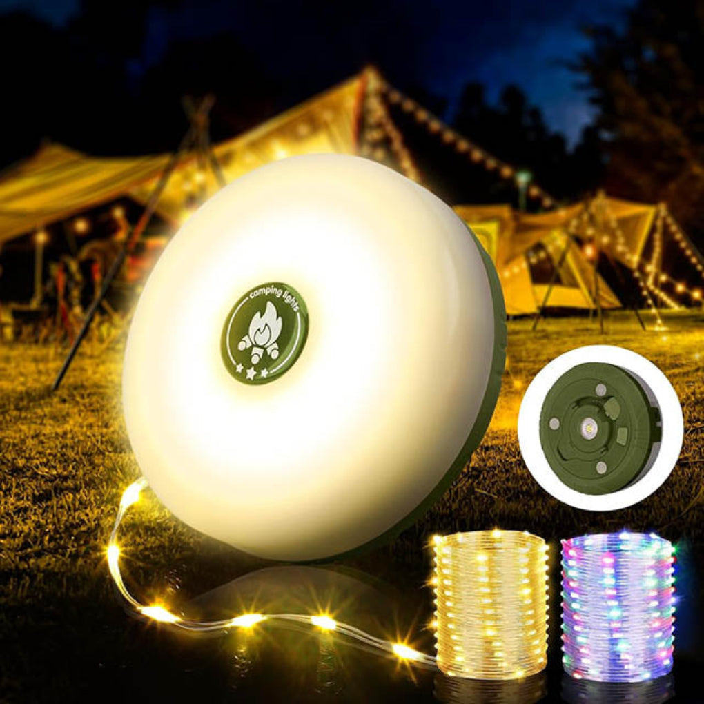 Lampe de camping portable 4-en-1 – éclairage polyvalent partout
