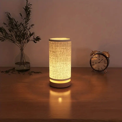 Lampe de chevet minimaliste en bois à lumière douce et chaude