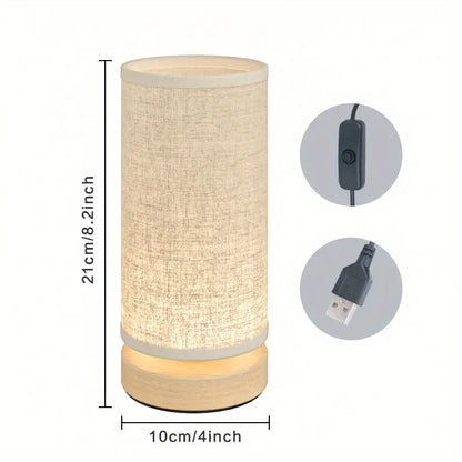 Lampe de chevet minimaliste en bois à lumière douce et chaude