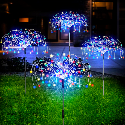 Lampe de jardin solaire étanche effet feu d’artifice