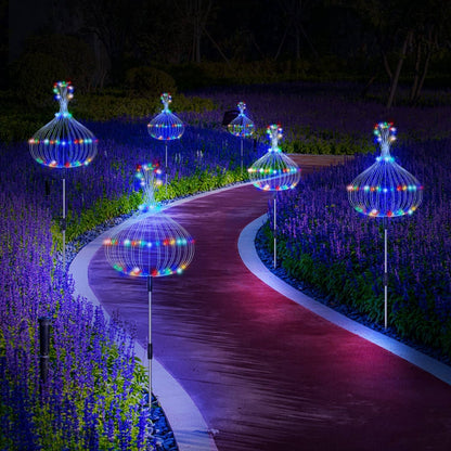 Lampe de jardin solaire étanche effet feu d’artifice