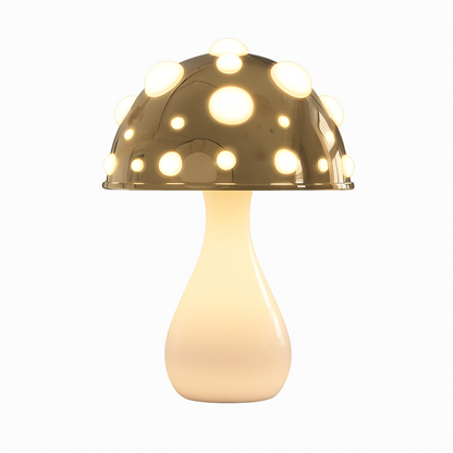 Lampe de table LED design champignon avec éclairage blanc chaud