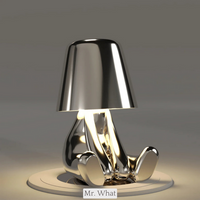 Lampe de table LED sans fil, rechargeable, design, à intensité réglable (blanc chaud)