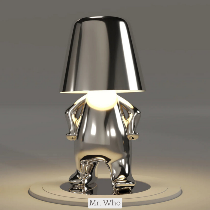 Lampe de table LED sans fil, rechargeable, design, à intensité réglable (blanc chaud)