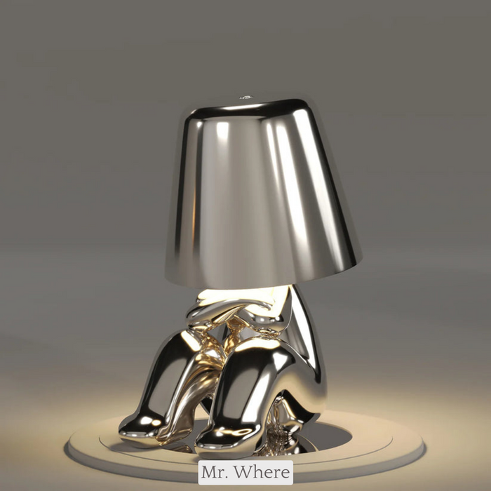 Lampe de table LED sans fil, rechargeable, design, à intensité réglable (blanc chaud)