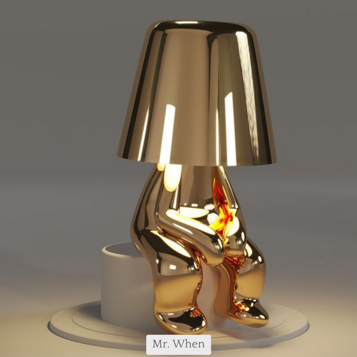 Lampe de table LED sans fil, rechargeable, design, à intensité réglable (blanc chaud)