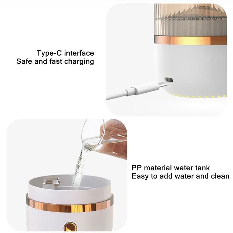 Lampe en cristal de sel de l’Himalaya & diffuseur d’huiles essentielles, humidificateur ultrasonique USB pour la maison et le bureau